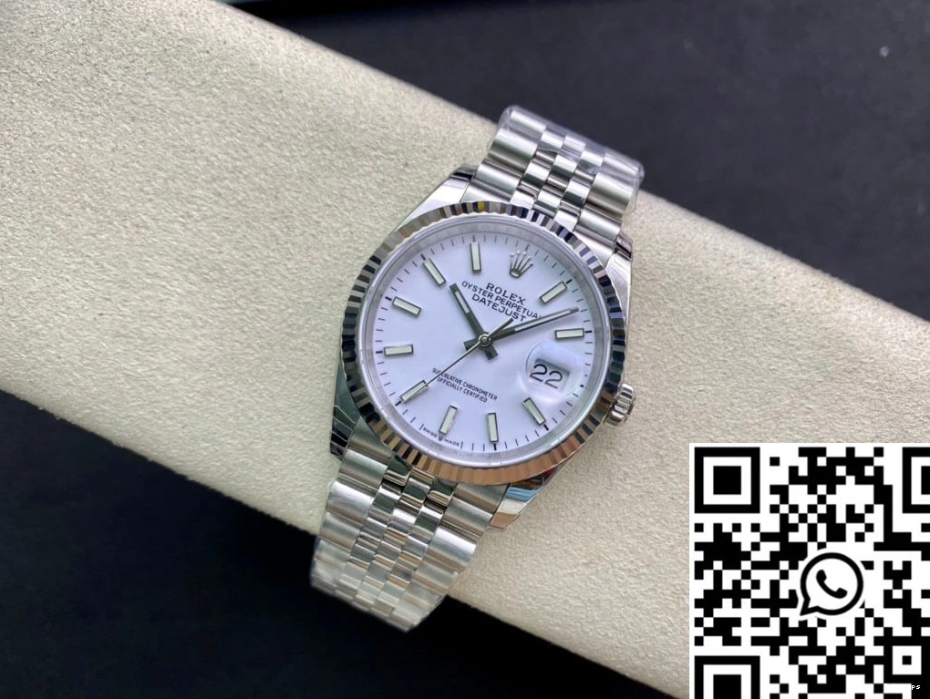 Factory Stainless Steel White Dial EW 36MM Rolex Datejust 0303